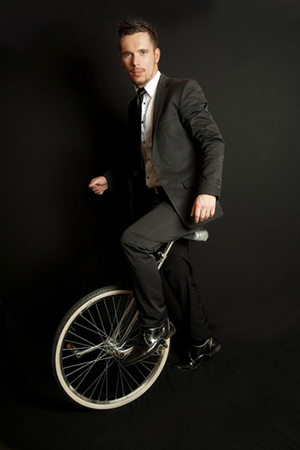 Steve with unicycle